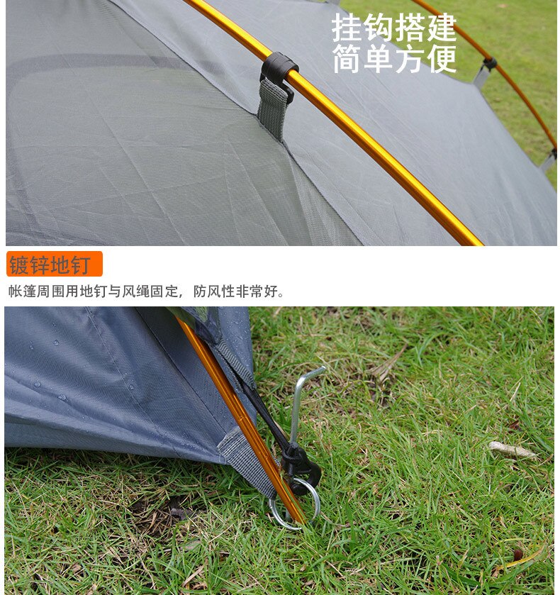 Cheap Goat Tents Outdoor Tent Double Layer Anti UV Camp Tent Waterproof Beach Awning Shelter Park Picnic Fish Tent Travel Hike Anti Mosquito Tent Tents 